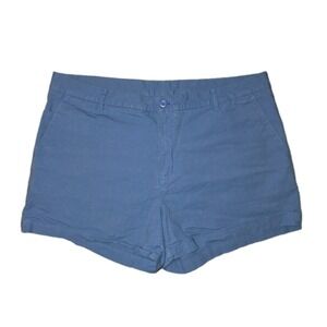 Patagonia Women's Blue Organic Cotton Stretch All-Wear 4" Shorts Sz 18